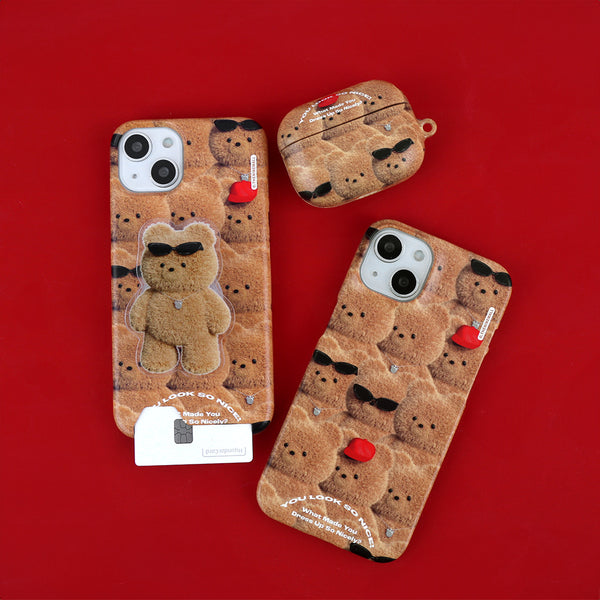 [THENINEMALL] Nice Gummy Pattern Hard Phone Case (2 types)