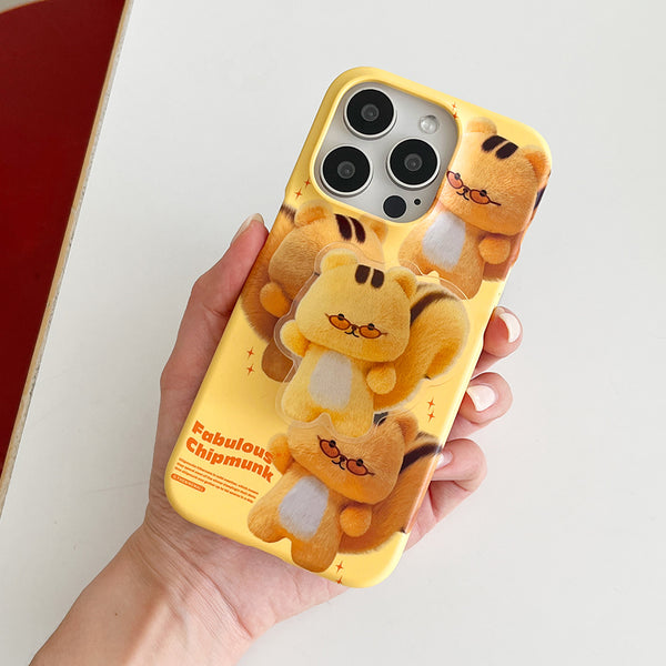 [THENINEMALL] Pattern Fabulous Chipmunk Hard Phone Case (2 types)