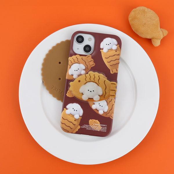 [THENINEMALL] Pattern Fish Bread Puppy Hard Phone Case (2 types)