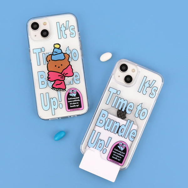 [THENINEMALL] Time To Bundle Up Clear Phone Case (3 types)