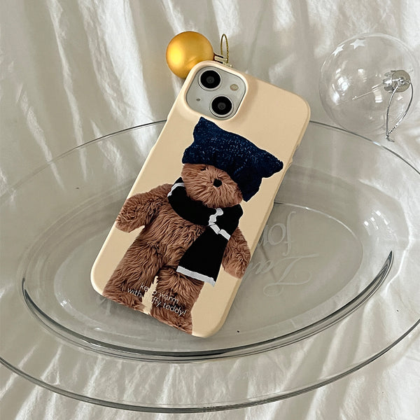 [Mademoment] Winter Fluffy Teddy Design Phone Case