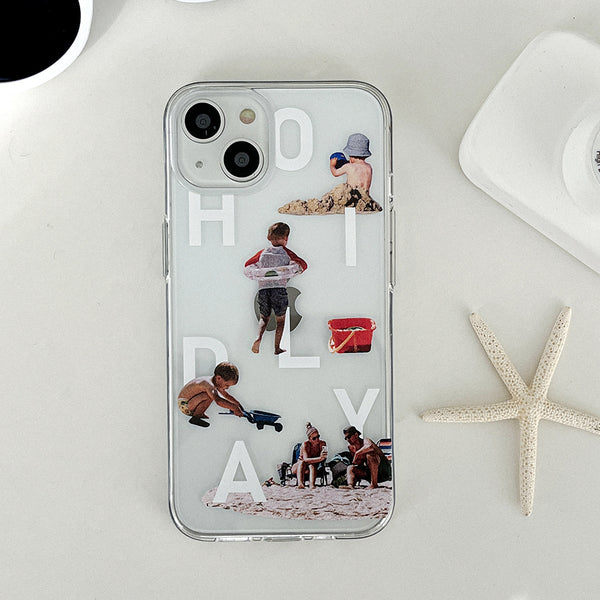 [Mademoment] Sand Play Design Clear Phone Case (3 Types)