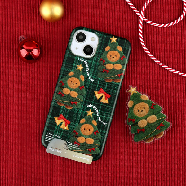 [THENINEMALL] Pattern Tree Gummy Hard Phone Case (2 types)