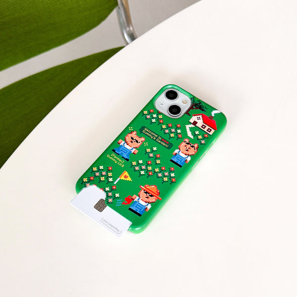 [THENINEMALL] Pixel Farmer Gummy Hard Phone Case (2 types)
