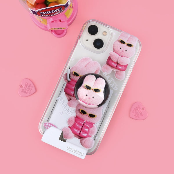 [THENINEMALL] Pattern Puffer Bad Windy Clear Phone Case (4 types)