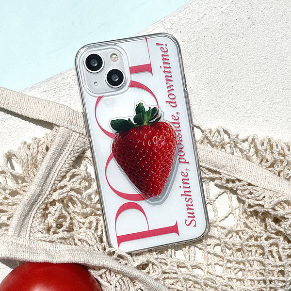 [Mademoment] Poolside Lettering Design Clear Phone Case (3 Types)