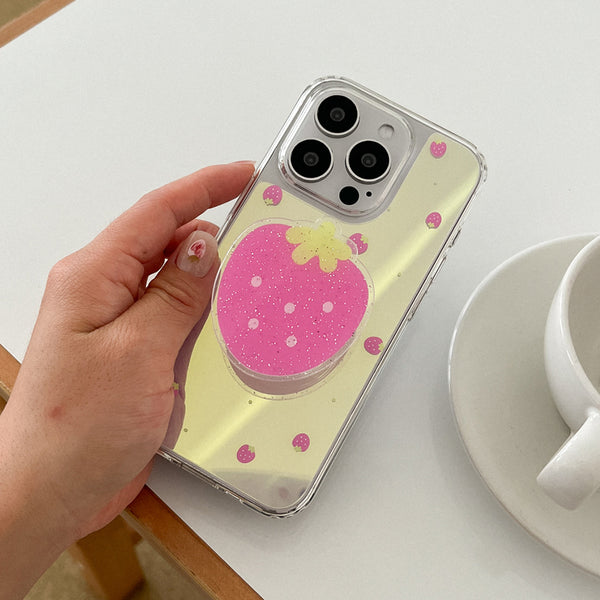 [Mademoment] Mini Fruit Pattern Design Glossy Mirror Phone