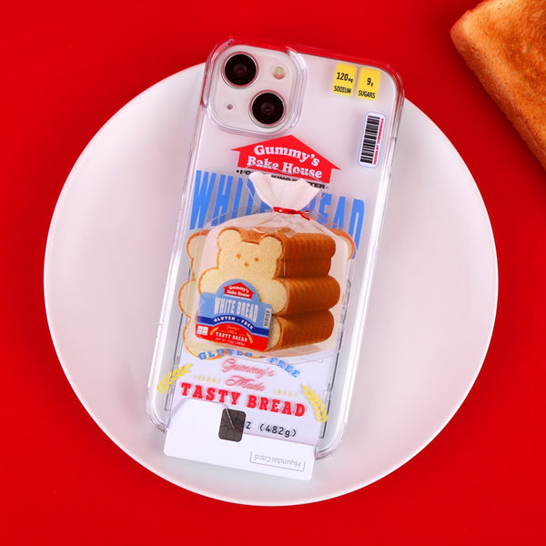 [THENINEMALL] Bread Gummy Clear Phone Case (3 types)