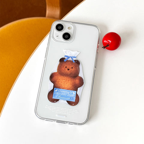 [THENINEMALL] Gummy Financier Clear Phone Case (3 types)