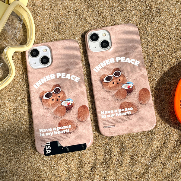 [THENINEMALL] Sand Gummy Inner Peace Hard Phone Case (2 types)