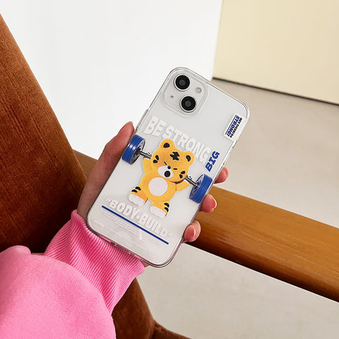 [THENINEMALL] Squat Hey Tiger Clear Phone Case (3 types)