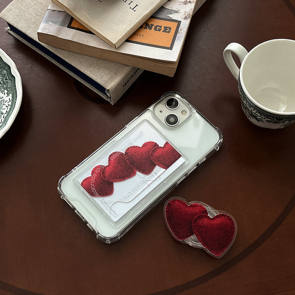 [Mademoment] Twofold Love Lettering Design Clear Phone Case (4 Types)