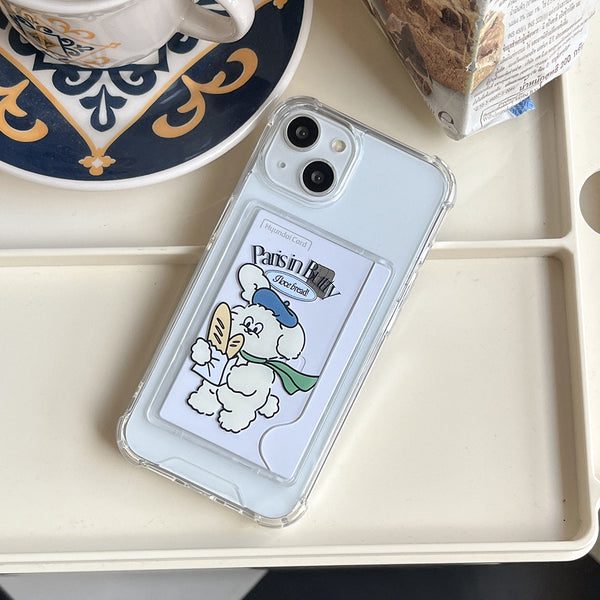 [Mademoment] Parisian Butty Design Clear Phone Case (4 Types)