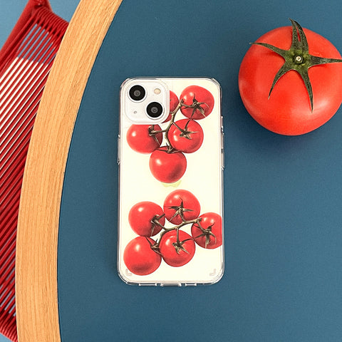 [Mademoment] Red Tomato Design Glossy Mirror Phone Case