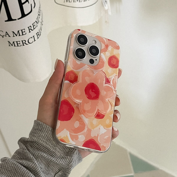 [Mademoment] Flower Watercolor Design Clear Phone Case (3 Types)