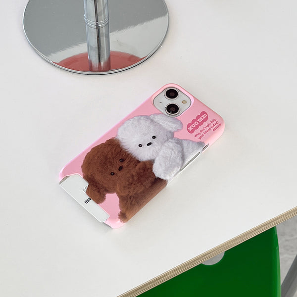 [THENINEMALL] Big Hug Puppy Hard Phone Case (2 types)