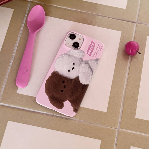 [THENINEMALL] Big Hug Puppy Hard Phone Case (2 types)