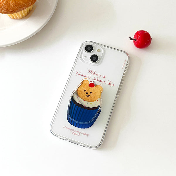 [THENINEMALL] Gummy Donut Shop Clear Phone Case (3 types)