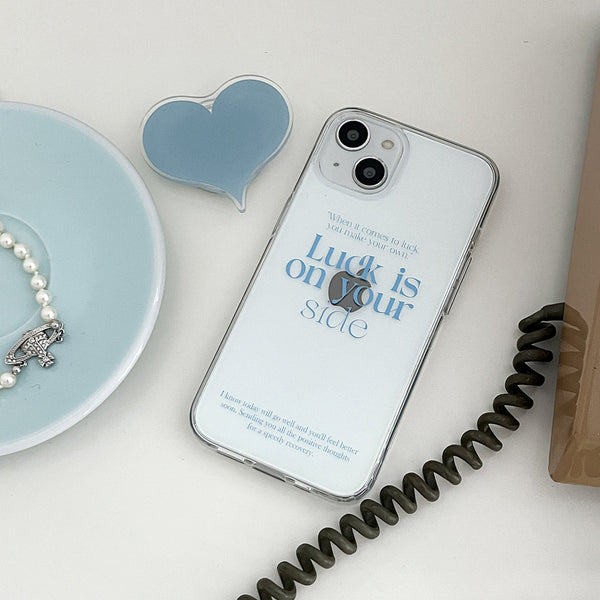 [Mademoment] Coloring Blue Design Clear Phone Case (3 Types)