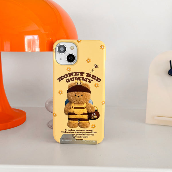 [THENINEMALL] Honey Bee Gummy Hard Phone Case (2 types)