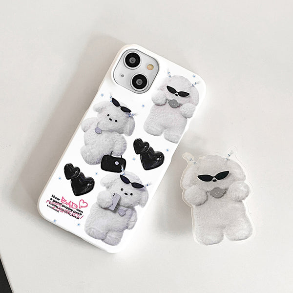 [THENINEMALL] Pattern Bad Puppy Outfits Hard Phone Case (2 types)