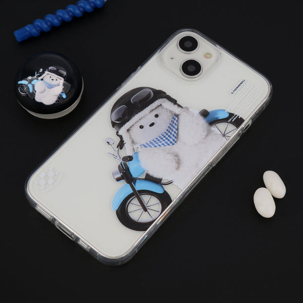 [THENINEMALL] Rider Puppy Clear Phone Case (3 types)