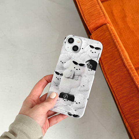 [THENINEMALL] Nice Puppy Pattern Hard Phone Case (2 types)