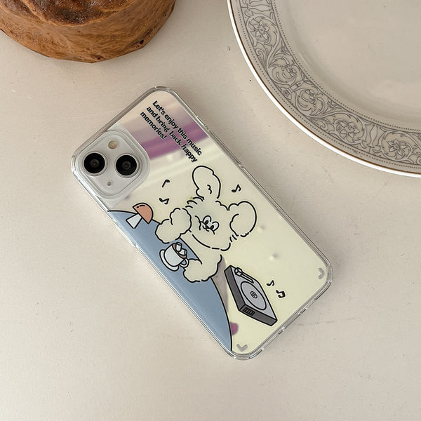 [Mademoment] Enjoy Music Butty Design Glossy Mirror Phone Case