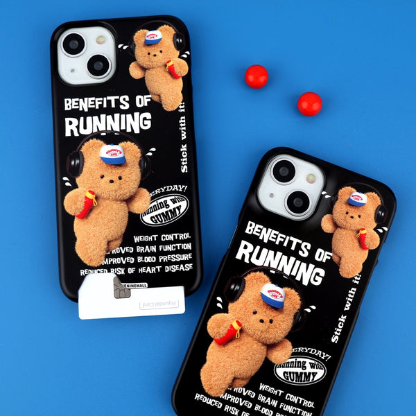 [THENINEMALL] Running Gummy Hard Phone Case (2 types)