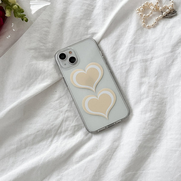 [Mademoment] Coloring Yellow Design Clear Phone Case (3 Types)