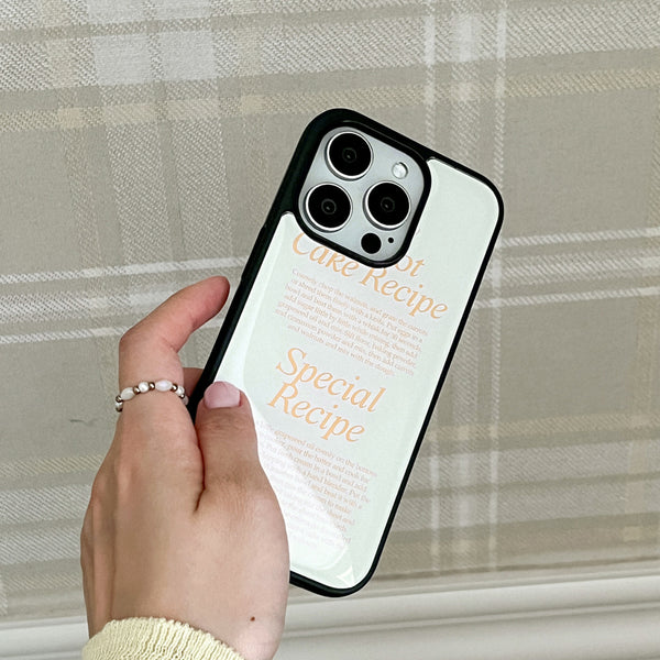 [Mademoment] Cake Recipe Lettering Design Bumper Phone Case