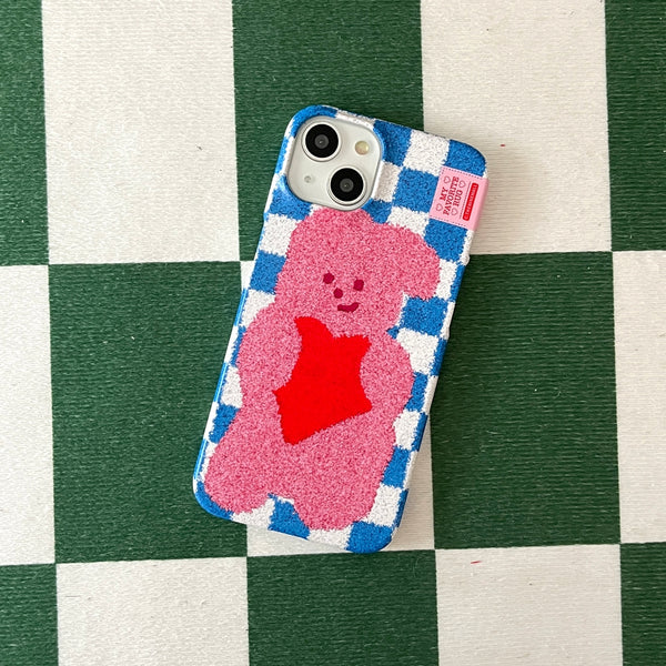 [THENINEMALL] Windy Checkerboard Rug Hard Phone Case (2 types)