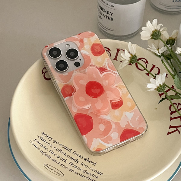 [Mademoment] Flower Watercolor Design Clear Phone Case (3 Types)