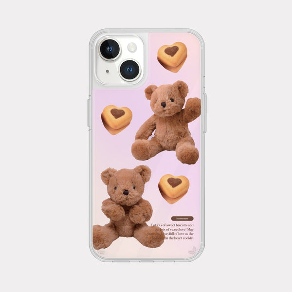 [Mademoment] Pattern Sweet Some Teddy Design Glossy Mirror Phone