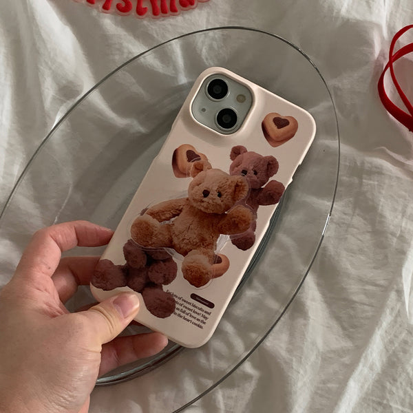 [Mademoment] Pattern Sweet Some Teddy Design Phone Case