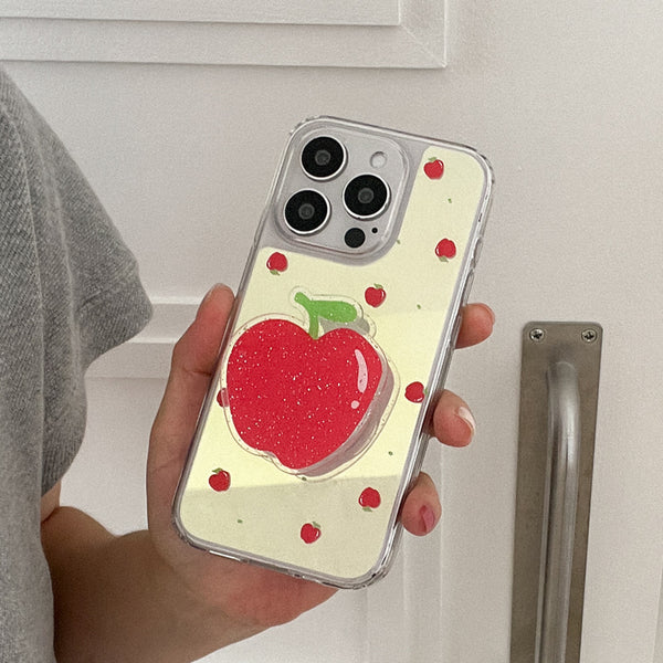 [Mademoment] Mini Fruit Pattern Design Glossy Mirror Phone