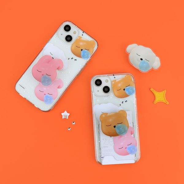 [THENINEMALL] Pattern Sweet Dreams Clear Phone Case (3 types)