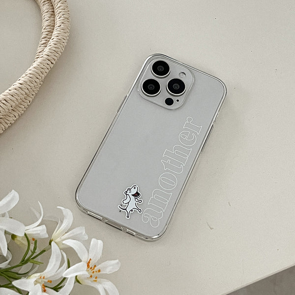 [Mademoment] Another Dog Line Design Clear Phone Case (3 Types)