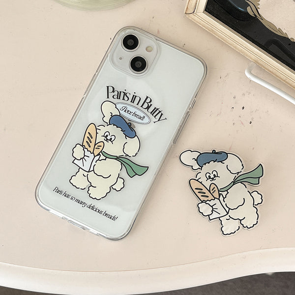 [Mademoment] Parisian Butty Design Clear Phone Case (4 Types)