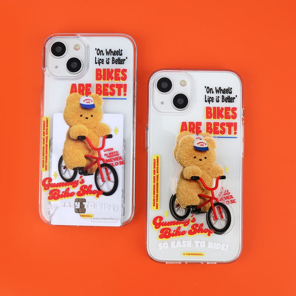 [THENINEMALL] Gummys Bike Shop Clear Phone Case (3 types)