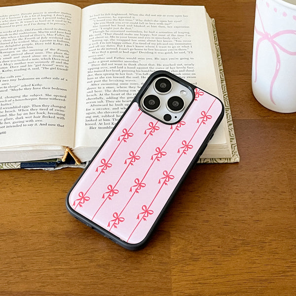 [Mademoment] Line Ribbon Pattern Design Bumper Phone Case