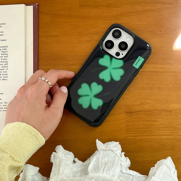 [Mademoment] Lucky Clover Design Bumper Phone Case