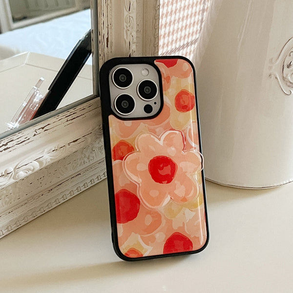 [Mademoment] Flower Watercolor Design Bumper Phone Case