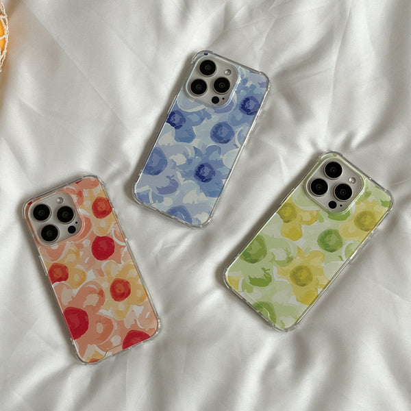 [Mademoment] Flower Watercolor Design Clear Phone Case (3 Types)