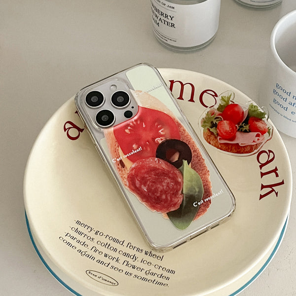 [Mademoment] Fresh Sandwich Design Glossy Mirror Phone