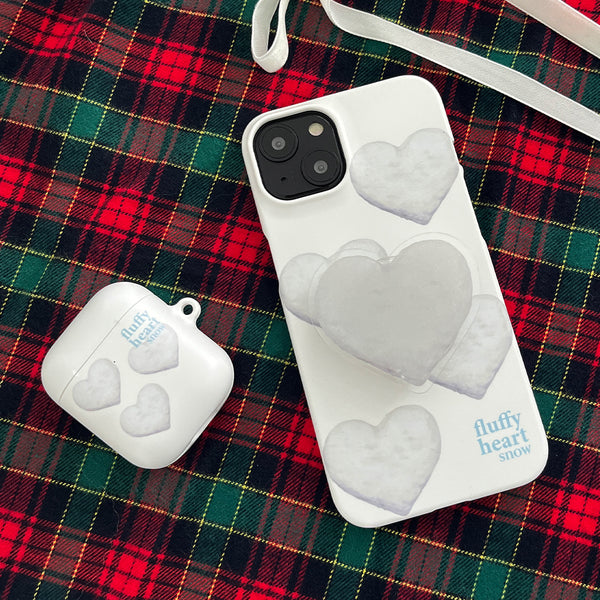 [Mademoment] Fluffy Heart Snow Design AirPods Case