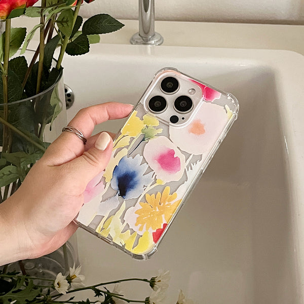 [Mademoment] Iris Garden Design Clear Phone Case (3 Types)