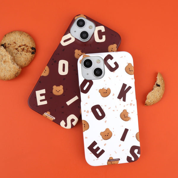 [THENINEMALL] Cookies Alphabet Pattern Hard Phone Case (2 types)