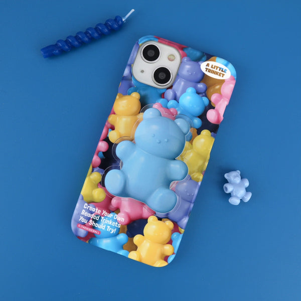 [THENINEMALL] Beads Gummy Pattern Hard Phone Case (2 types)