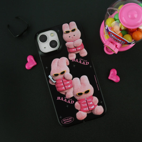 [THENINEMALL] Pattern Puffer Bad Windy Hard Phone Case (2 types)